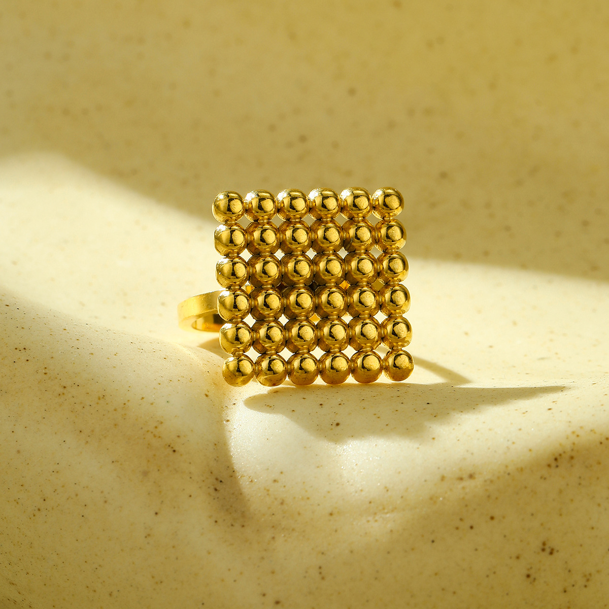 Geometric Stainless Steel Ring