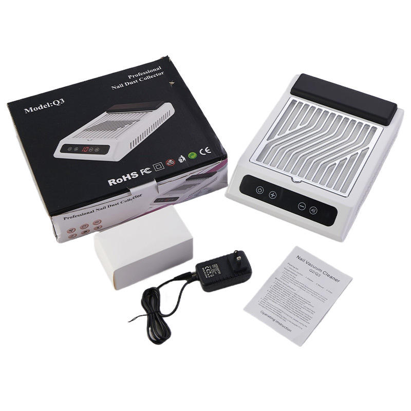 Aspirador de uñas de succión grande transfronterizo 80W aspirador de escritorio de uñas de almacenamiento de energía de carga inalámbrica japonesa de alta potencia