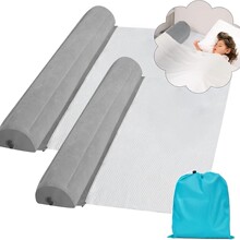 幼儿充气床护栏 2 件装 – 便携式旅行床护栏 适合儿童使用,双人