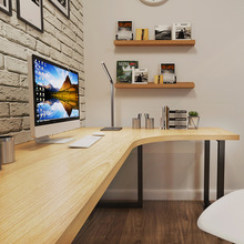 實木電腦桌 轉角簡約寫字台 學生經濟型雙人書桌辦公家用一體桌子