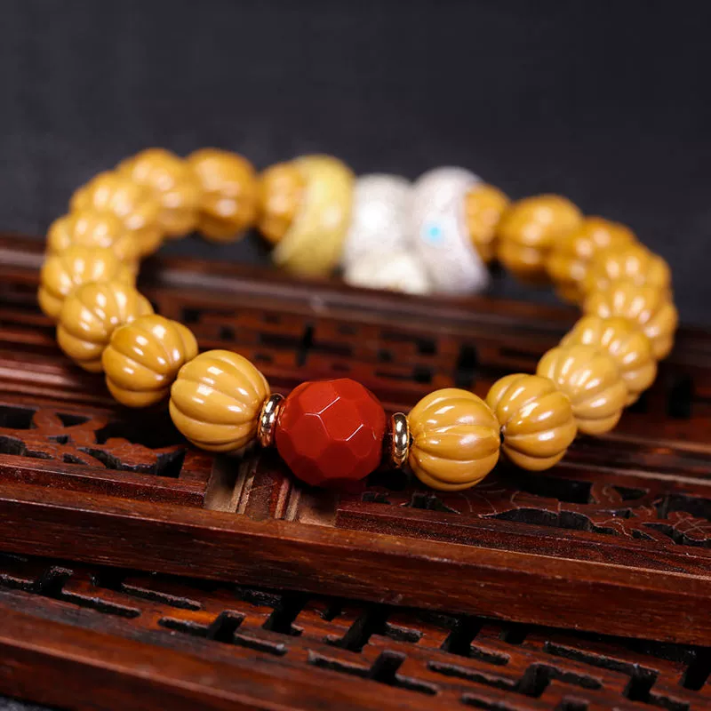 Red diamond natural ore, beads, bead bracelet, accessory