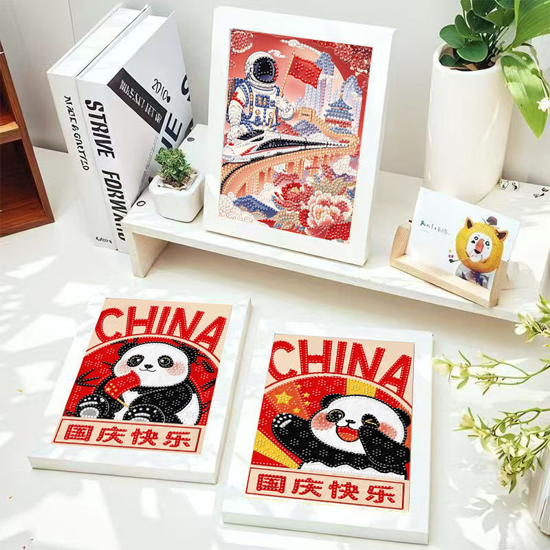 2026 National Day Diamond Painting Patriotic Theme Creative Children's DIY Craft Materials Diamond Stickers Wholesale