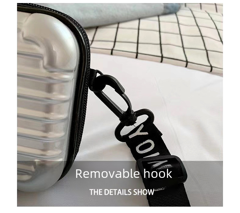 Cross-border new storage bag 7 inch hard shell small bag PC wash bag portable clutch bag high value cosmetic bag