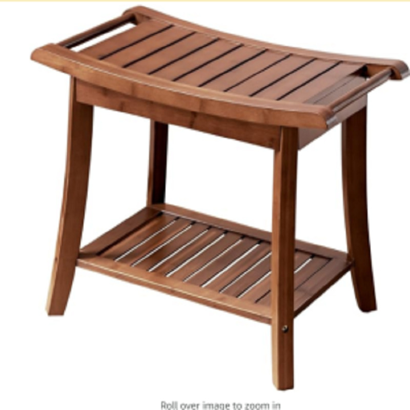 Bambú baño taburete de cambio de zapatos de madera maciza baño estante de almacenamiento multifuncional baño taburete Banco simple hogar sala de estar