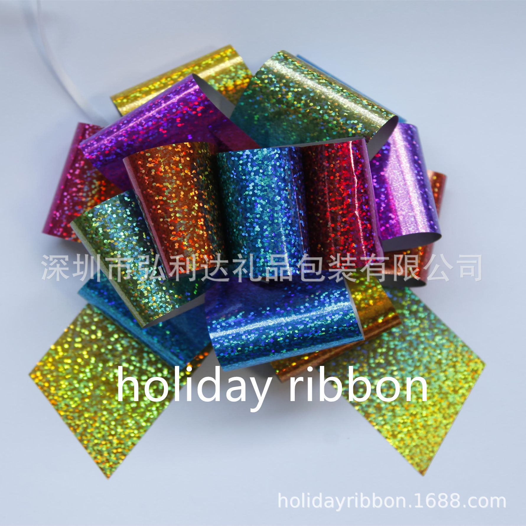 Productos de venta caliente transfronterizos regalos de Navidad mano bola impresa cinta de dibujo de flores bola de cinta de plástico arco