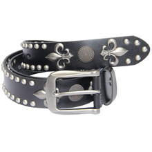 箭头款铆钉男女士头层牛皮腰带