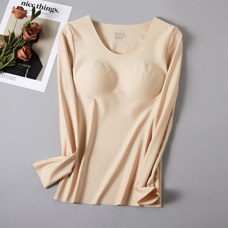 One-piece cup-free bra