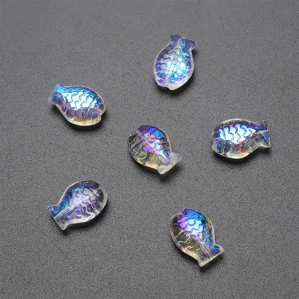 A Pack Of 30 10 * 14mm Hole 1~1.9mm Glass Glass Fish Beads display picture 19