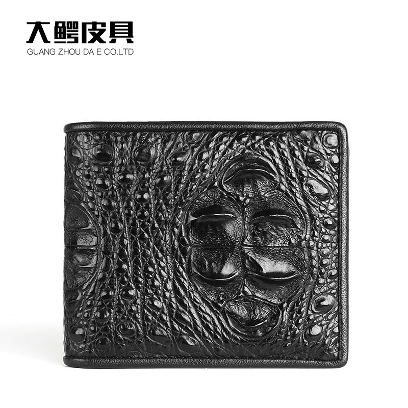 Crocodile leather wallet men's genuine l...