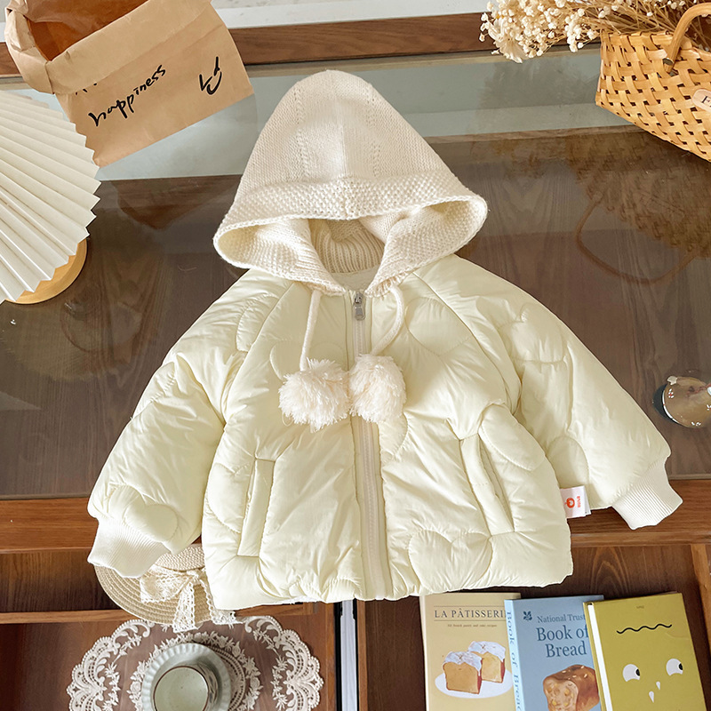 【现货】儿童加绒加厚小棉衣2025秋冬新品女童童连帽棉衣保暖外套