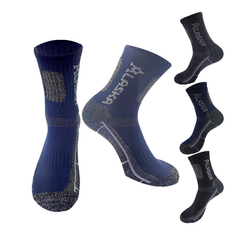Cross-Border Mountaineering Sports Socks, Towel Bottom Thickened Mid-Calf Socks, Men's Running Socks, Men's and Women's Mountain Cycling Socks, Outdoor
