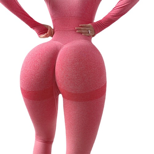 Women's High-Waist Elastic Sports Tight Leggings with Gradient Sexy Running Training Breathable Yoga Pants for Outerwear