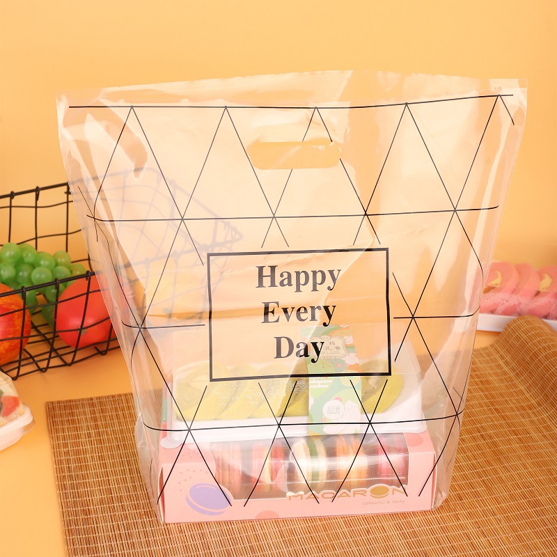 沙拉外卖袋水果捞打包袋高压软膜SALAD手提袋印刷塑料袋食品包装