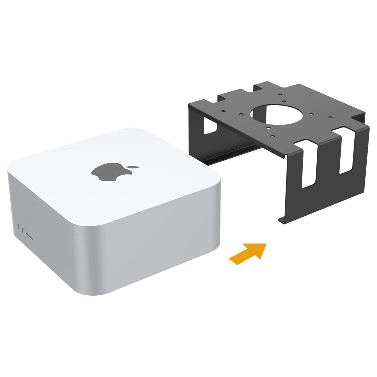 Soporte de almacenamiento de metal Mac mini m4 Soporte de almacenamiento de metal debajo del escritorio Mac Studio