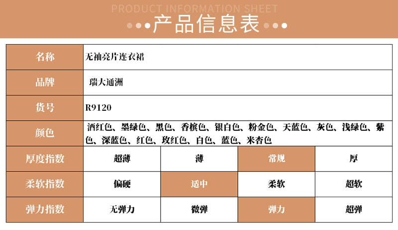 9120产品信息表