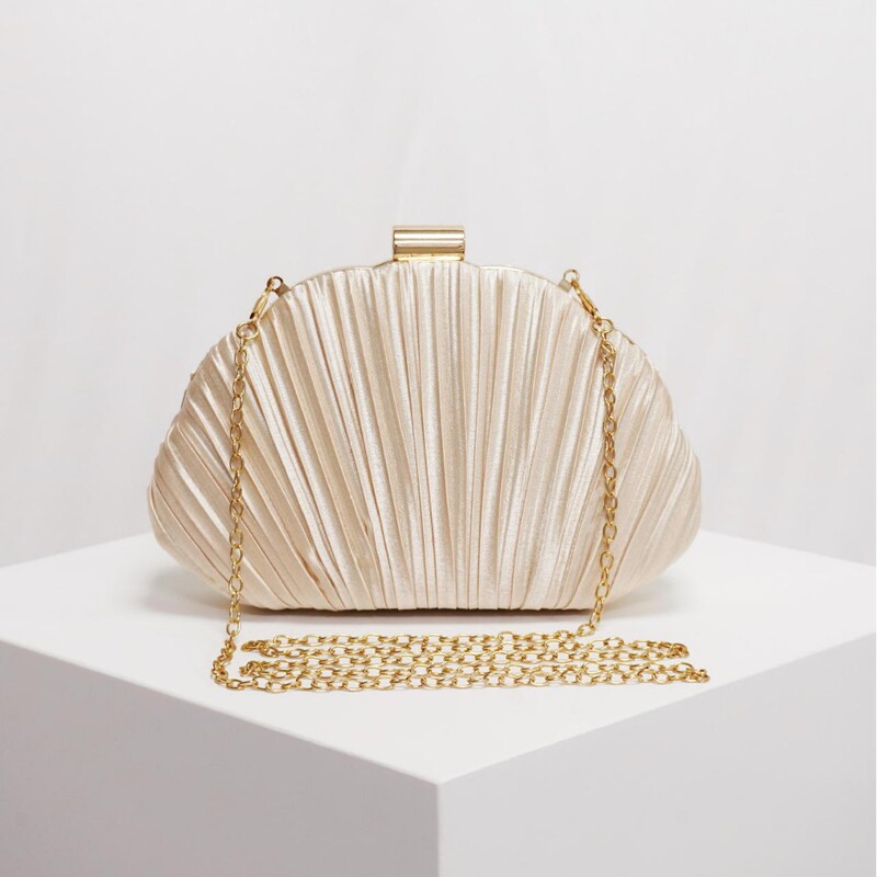 Cross-border new 2026 shell pleated clutch evening dress cheongsam elegant multi-color banquet bag wholesale Cross-border new 2026 shell pleated clutch evening dress cheongsam elegant multi-color banquet bag wholesale