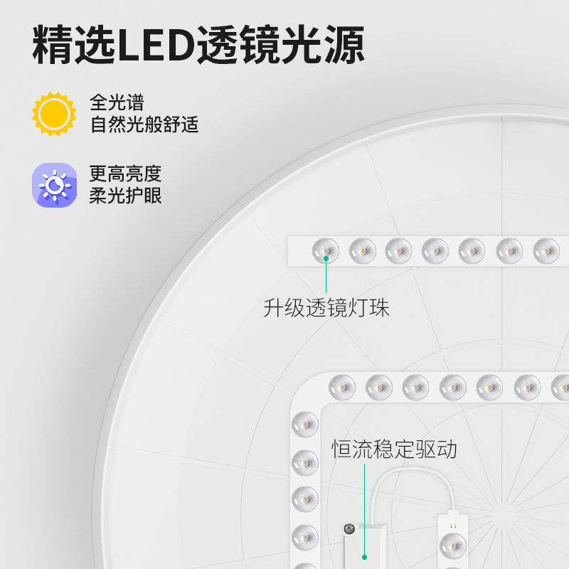 6GE6led吸顶灯现代简约卧室灯主卧极简护眼2024年新款房间主