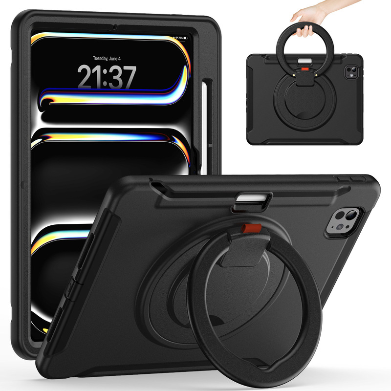 Suitable for ipad pro11 protective cover pro13 three-in-one Air11 portable rotating bracket 12.9 anti-fall shell Suitable for ipad pro11 protective cover pro13 three-in-one Air11 portable rotating bracket 12.9 anti-fall shell