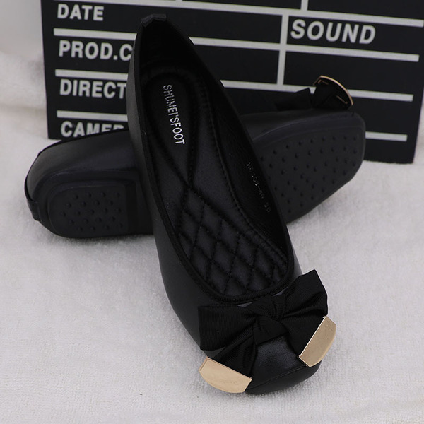 Demi-season universal golden ballet shoes low-cut flat with bow…