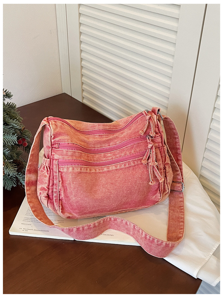 Hacer viejo bolso de lavado con agua para mujeres 2026 nuevo estilo de moda bolso de hombro de bolso retrógrado bolso de viaje image 9