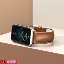 适用荣耀手环9/10真皮表带头层牛皮高芯时尚商务皮表带