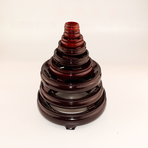 S588 Crystal Ball Stand Walnut Base Natural Gourd Tray Solid Wood Gourd Ornament Stand Imitation Rosewood Gourd