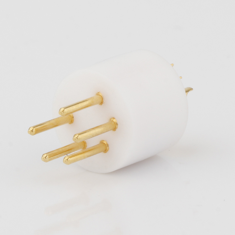 5pin macho y hembra cabeza chapado en oro LP vinilo canto brazo canto cabeza brazo cable conector fonógrafo cinco-pin 5-Core asiento PIN