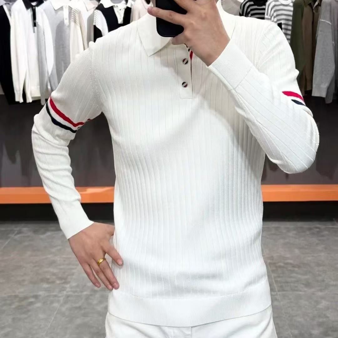 남성 니트웨어 봄 가을 겨울 새로운 패션 유럽 스타일 줄무늬 남성 스웨터 피부 친화적 인 트렌디 한 스웨터 남성