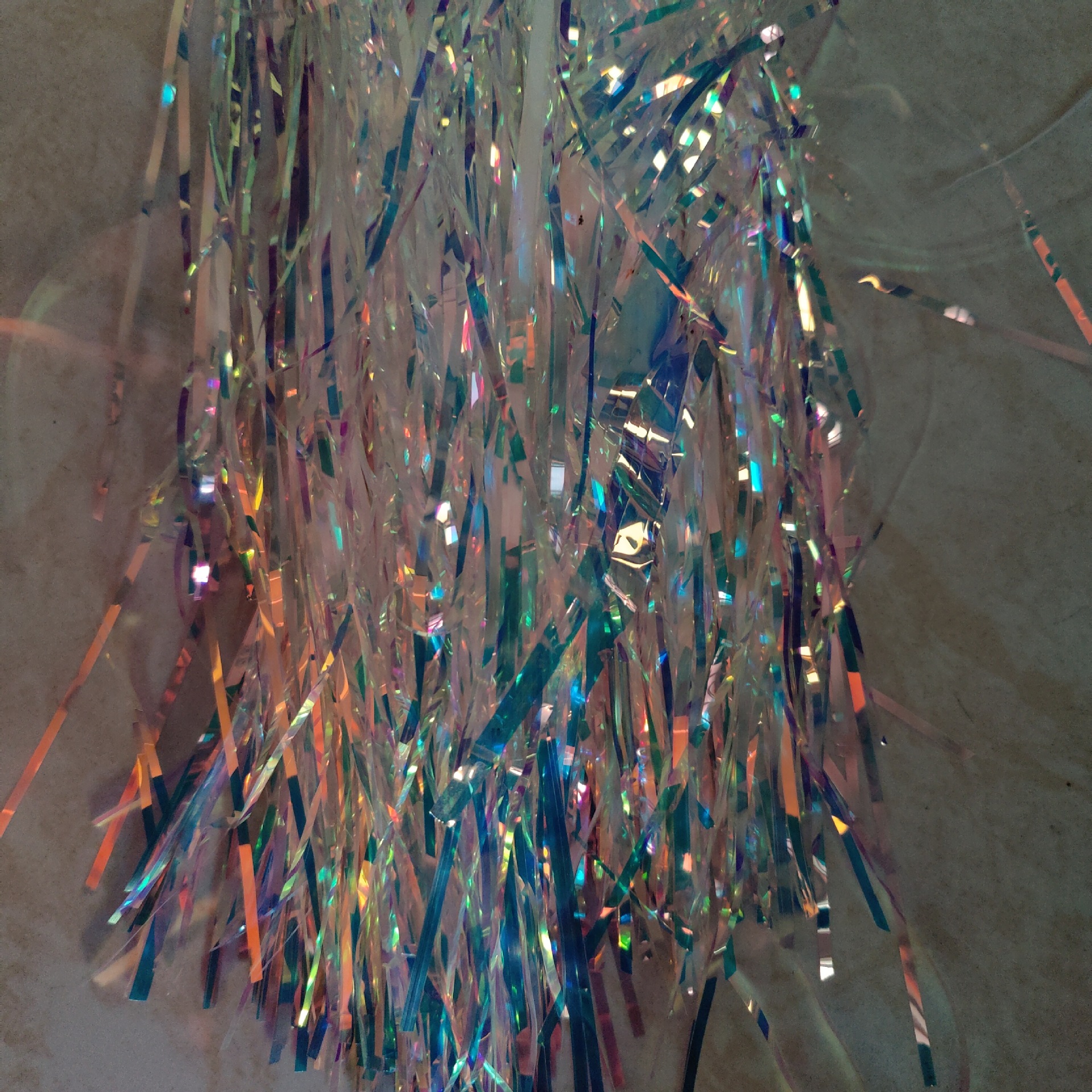 切裁扁银丝金丝扁状七色水晶丝扁直幻彩丝扁珠光白水晶丝装饰