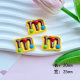 Simulation food play m bean man series resin diy jewelry accessories cream glue mobile phone case hole shoes patch material