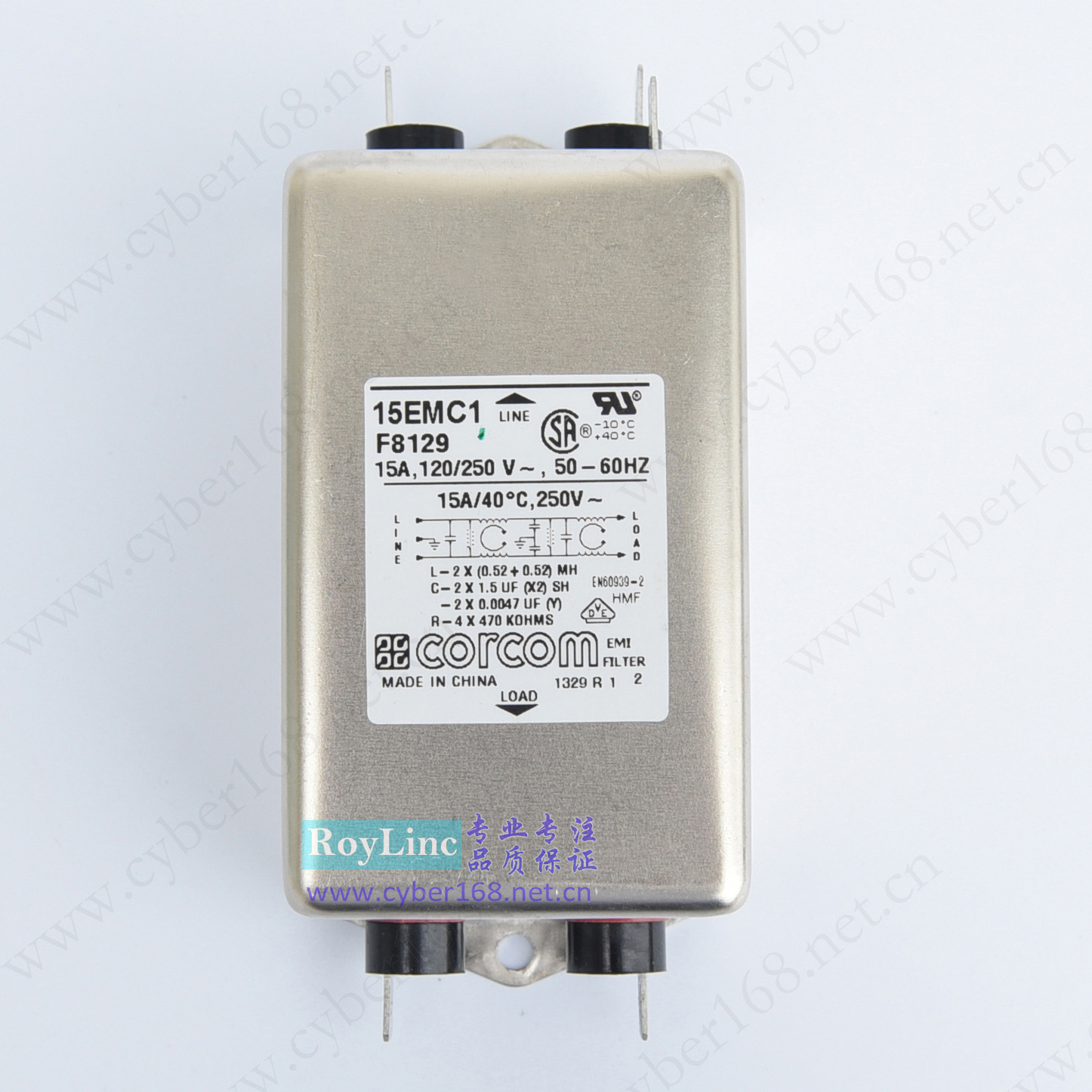 15EMC1 F8129 1-6609037-4 Corcom 15A医用设备抗干扰辐射滤波器
