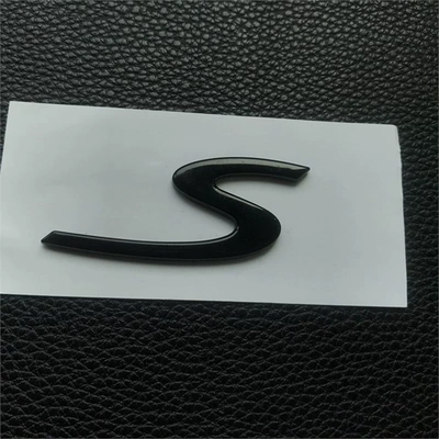 Porsche car emblem, Macan S lettering modification, black lettering for the rear trunk of a Maybach, PORSCHE English logo sticker (Car logo) - standard-s
