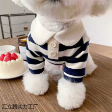 薄款狗狗衣服宠物夏季小衫猫泰迪春秋秋冬条纹一件代发可包邮到家