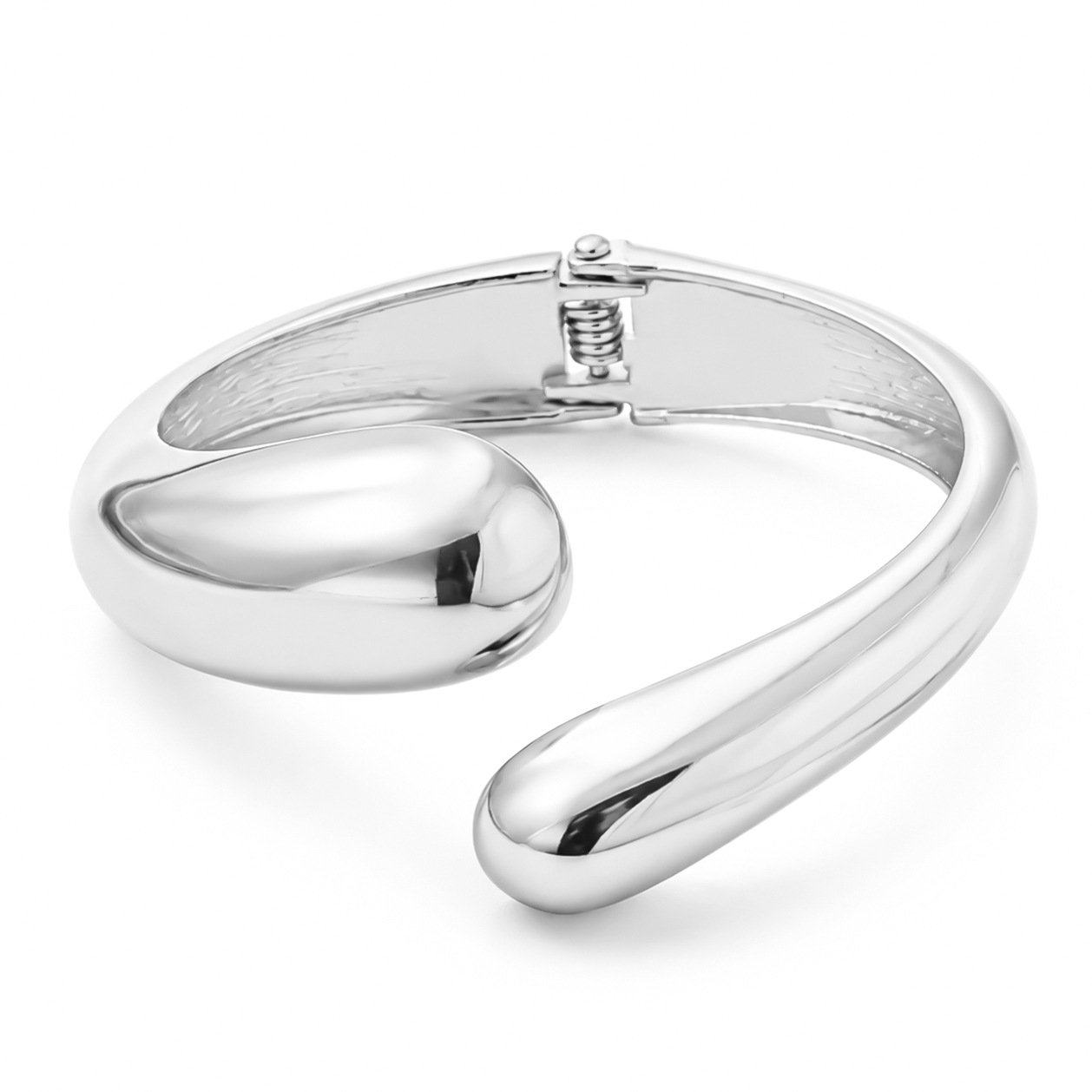 Pulsera Popular Transfronteriza Europea y Americana, Estilo Minimalista INS, Patrón de Onda Irregular, Joyería de Metal Brillante, Accesorios para Mujer