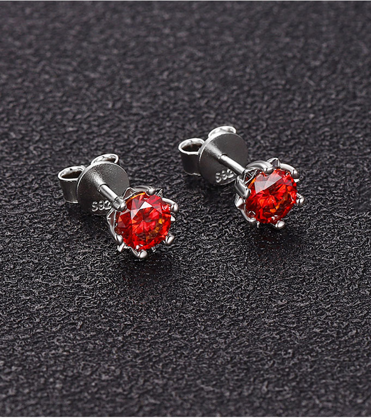 Ear Studs Classification 1 Pair 925 Sterling Silver Moissanite Moissanite Earrings Geometric Ear Studs