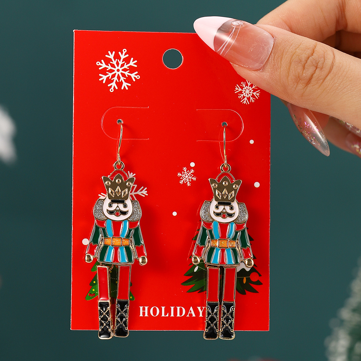 30g Weight Iron Ear Needle Material Drop Earrings Classification 1 Pair Quantity Party, Festival Occasion Alloy Material Christmas Festival Christmas Tree, Santa Claus, Snowflake Pattern Women's Gender IG Style Style 1 Pair Christmas IG Style Christmas Tree Santa Claus Snowflake Alloy Drop Earrings 18
