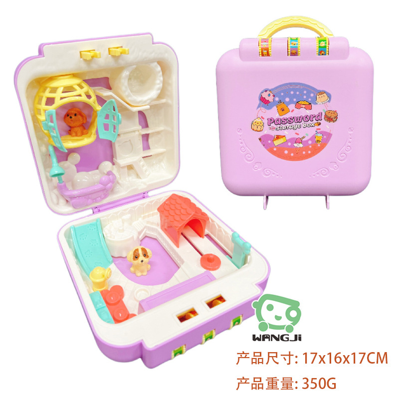 Peppa Pig amarillo de doble cara Casa de doble capa Villa Peppa Familia cuatro niñas Princesa niños juegan juguetes de la casa