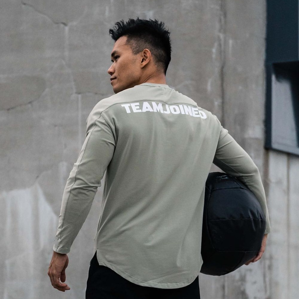 가을 스포츠 피트니스 훈련 긴팔 티셔츠, 빠른 건조 탑 캐주얼 라운드 넥 버밍 셔츠 남자 농구 의류 국경