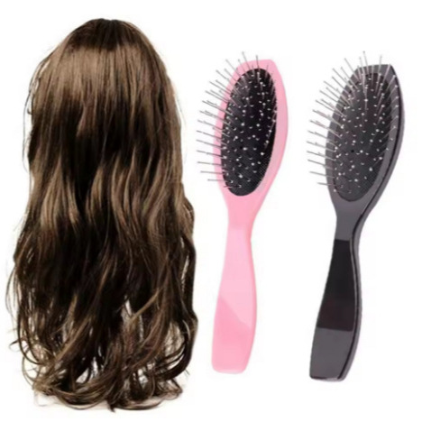 假发气囊梳打理专用钢齿梳子假毛气垫打理宽齿防毛躁防打结防静电