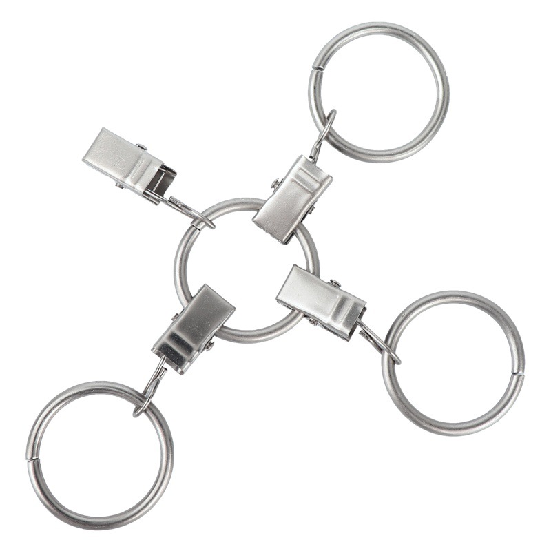 Manufacturer's Spot Ebay Curtain Clip Curtain Hook Curtain Ring with Clip Curtain Hanging Ring Metal Shower Curtain Hook