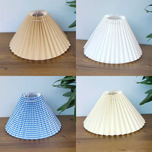 现代简约新中式布艺灯罩外壳E27酒店印花陶瓷台灯壁灯落地灯灯罩