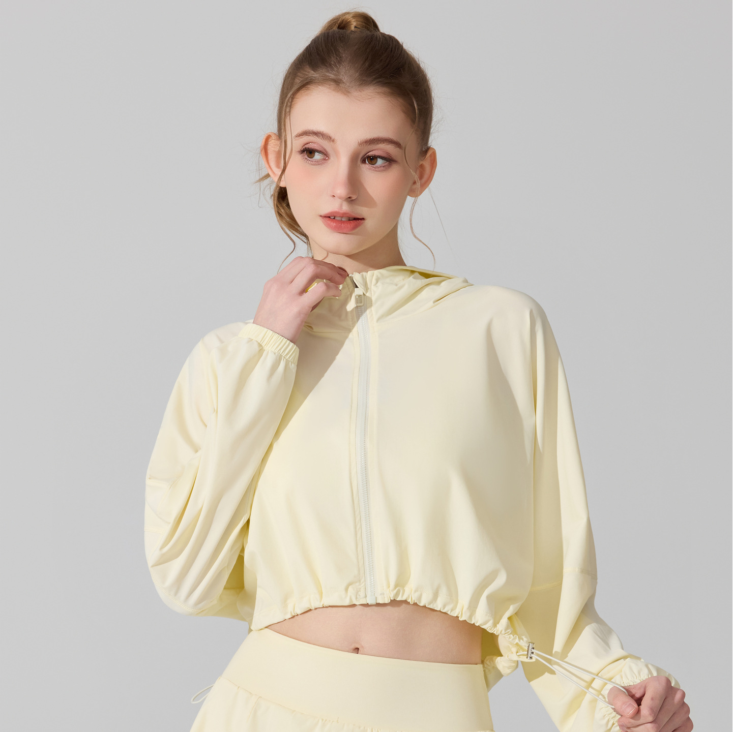Hijo original chaqueta de protección solar anti-UV camisa de manga larga chaqueta de seda de hielo chaqueta de sensación fría chaqueta de yoga de fitness al aire libre chaqueta superior image 3