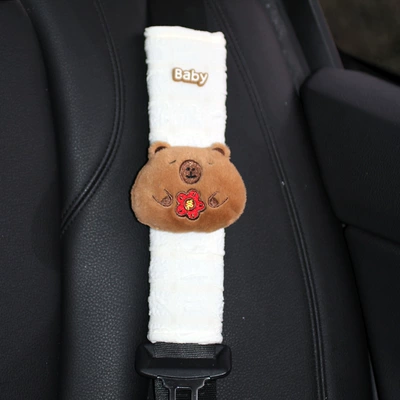 cute decoration, Seat belt shoulder pad - rich-flower-kapibala-1-puff-shoulder-pad