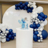 Navy white children's balloon, evening dress for bride, decorations