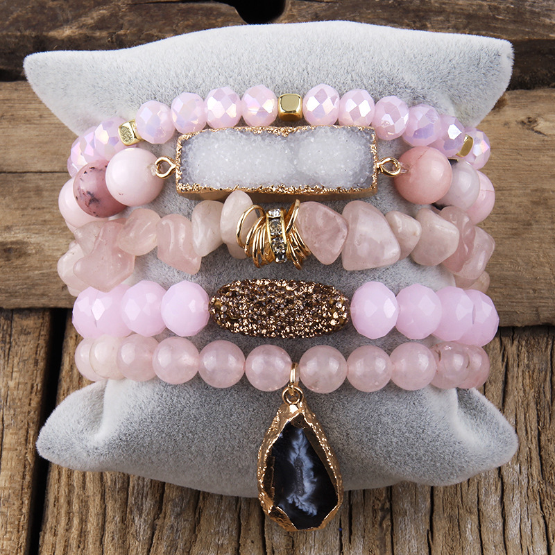 113g Weight Natural Stone Pendant Material Bracelets Classification Natural Stone Chain Material Beaded Chain Chain Type 1 Piece Quantity Holiday, Tea Party Occasion natural stone Material Geometric Pattern Women's Gender Vacation Style Vacation Geometric Natural Stone Beaded Chain Bracelets In Bulk 24
