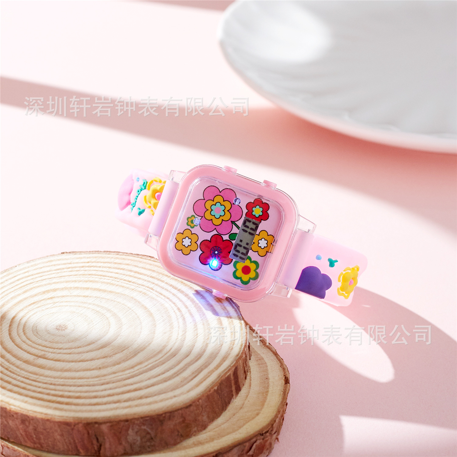 음악 3D 핑크 꽃