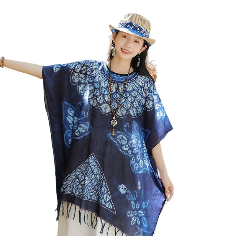 宮佩の復古性は民族風のストールを染めます。|undefined