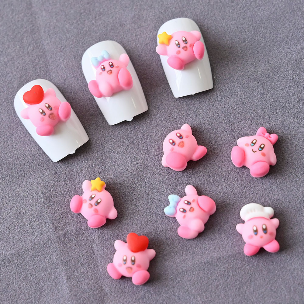 solar system ins Cartoon comic lovely Kirby Doll Nail enhancement Jewelry DIY resin Doll nail Jewelry