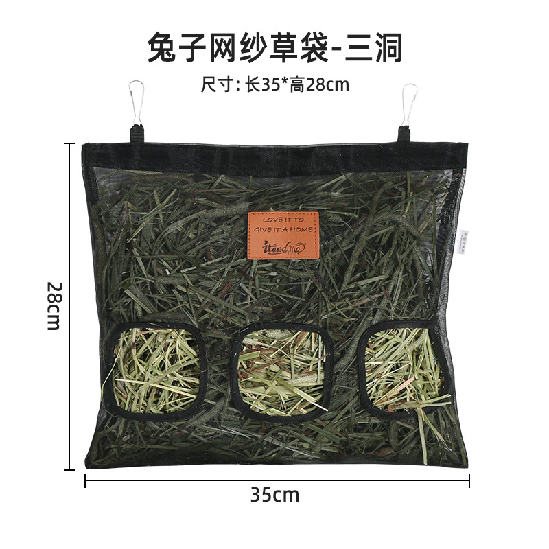 Bolsa Colgante de Heno para Conejos de Lienzo, Gran Capacidad, para Jaula image 9