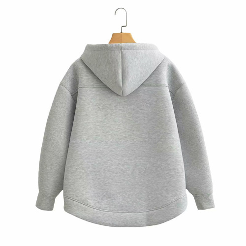 Ready-to-ship Cross-Border Winter Retro Hoodie with Zipper | Fashionable Long-Sleeve Streetwear Parka for Women | Women's Outerwear